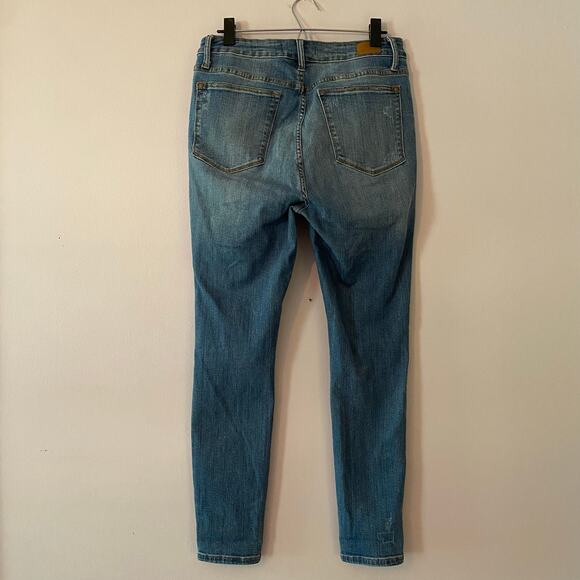 Judy Blue Women size 11 / 30 Skinny Fit Medium Wash Distressed Lemon Print Jeans - Picture 7 of 13